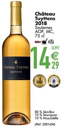 Château tuyttens 2018 sauternes-Witte wijnen