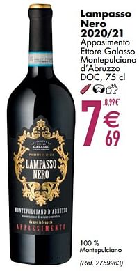 Lampasso nero 2020-21 appasimento ettore galasso montepulciano d’abruzzo-Rode wijnen