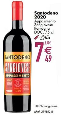 Santodeno 2020 appasimento sangiovese romagna-Rode wijnen