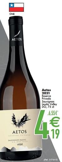 Aetos 2021 reserva privada sauvignon leyda valley-Witte wijnen