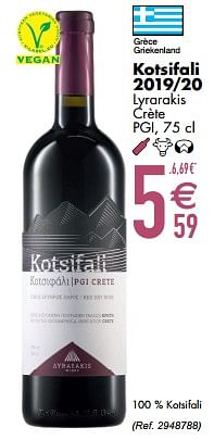 Kotsifali 2019-20 lyrarakis crète-Rode wijnen