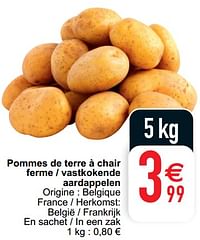 Pommes de terre à chair ferme - vastkokende aardappelen-Huismerk - Cora