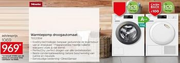 Promoties Miele warmtepomp droogautomaat tec235w - Miele - Geldig van 01/10/2022 tot 31/10/2022 bij Selexion