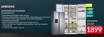 Promoties Samsung amerikaanse koelkast rs68a8842slef - Samsung - Geldig van 01/10/2022 tot 31/10/2022 bij Selexion