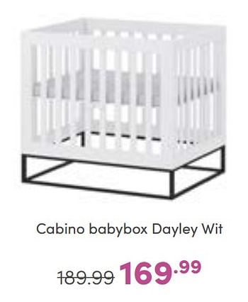 Promoties Cabino babybox dayley wit - Cabino - Geldig van 02/10/2022 tot 08/10/2022 bij Baby & Tiener Megastore