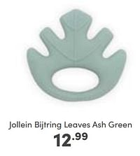 Jollein bijtring leaves ash green-Jollein