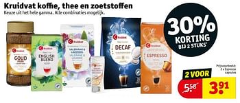 Promoties Espresso capsules - Huismerk - Kruidvat - Geldig van 04/10/2022 tot 09/10/2022 bij Kruidvat
