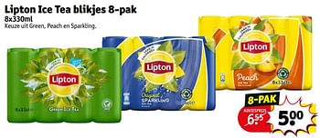 Promotions Lipton ice tea blikjes - Lipton - Valide de 04/10/2022 à 09/10/2022 chez Kruidvat