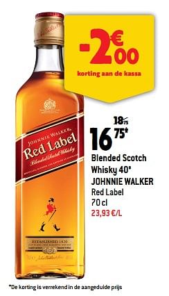 Promoties Blended scotch whisky 40° johnnie walker - Johnnie Walker - Geldig van 05/10/2022 tot 11/10/2022 bij Louis Delhaize