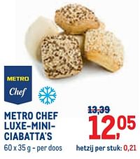 Metro chef luxe-miniciabatta`s-Huismerk - Metro