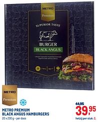 Metro premium black angus hamburgers-Huismerk - Metro