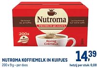 Nutroma koffiemelk in kuipjes-Nutroma