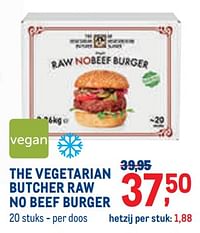 The vegetarian butcher raw no beef burger-De Vegetarische Slager