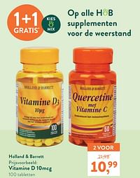 Vitamine d 10mcg-Huismerk - Holland & Barrett