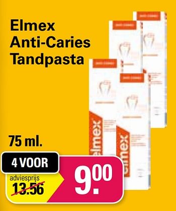 Promotions Elmex anti-caries tandpasta - Elmex - Valide de 21/09/2022 à 09/10/2022 chez De Online Drogist