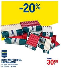 Metro professional dinerkaarsen-Huismerk - Metro