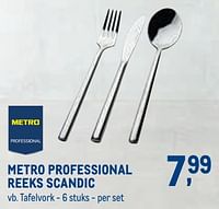Metro professional reeks scandic tafelvork-Huismerk - Metro