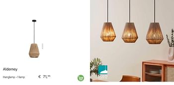 Promoties Alderney hanglamp - 1 lamp - Eglo - Geldig van 01/10/2022 tot 30/11/2022 bij Multi Bazar