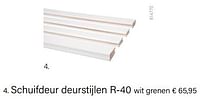 Schuifdeur deurstijlen r-40 wit grenen-Storemax