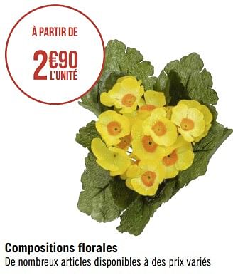 Promotions Compositions florales - Produit Maison - Géant Casino - Valide de 03/10/2022 à 30/10/2022 chez Géant Casino