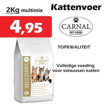 Promoties Kattenvoer - Carnal - Geldig van 29/09/2022 tot 23/10/2022 bij Itek