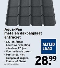 Aqua-pan metalen dakpanplaat antraciet-Aqua-pan
