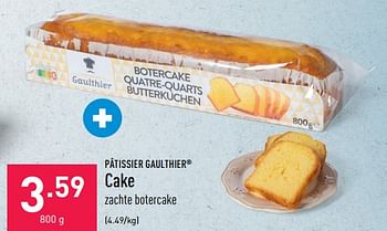Promoties Cake - Patissier Gaulthier - Geldig van 12/10/2022 tot 21/10/2022 bij Aldi
