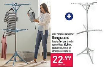 Geletterdheid Nageslacht Druipend Home Creation Bathroom Droogparasol - Promotie bij Aldi