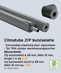 Climatube zip buisisolatie-Huismerk - Gamma
