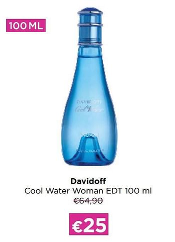 Promoties Davidoff cool water woman edt - Davidoff - Geldig van 03/10/2022 tot 23/10/2022 bij ICI PARIS XL