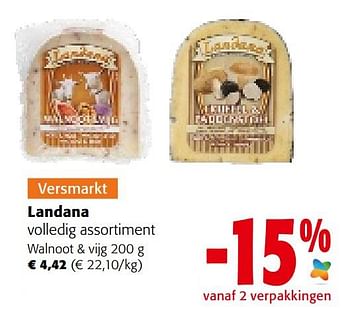 Promoties Landana walnoot + vijg - Landana - Geldig van 05/10/2022 tot 18/10/2022 bij Colruyt