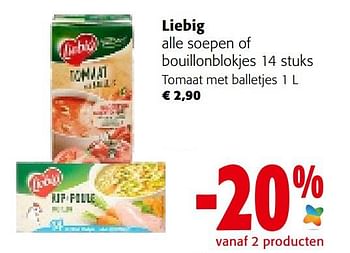 Promoties Liebig tomaat met balletjes - Liebig - Geldig van 05/10/2022 tot 18/10/2022 bij Colruyt