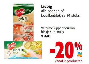Promoties Liebig vetarme kippenbouillon - Liebig - Geldig van 05/10/2022 tot 18/10/2022 bij Colruyt