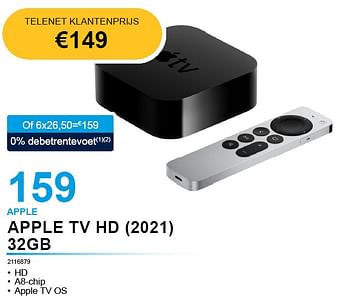 Promotions Apple apple tv hd (2021) 32gb - Apple - Valide de 05/10/2022 à 31/10/2022 chez VCD