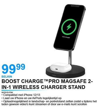 Promotions Belkin boost charge pro magsafe 2- in-1 wireless charger stand - BELKIN - Valide de 05/10/2022 à 31/10/2022 chez VCD