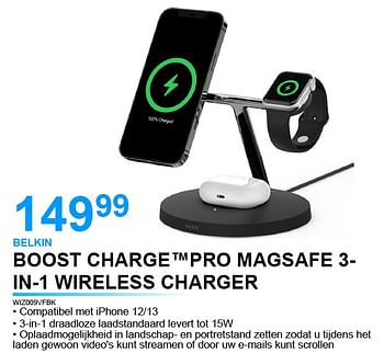 Promotions Belkin boost charge pro magsafe 3- in-1 wireless charger - BELKIN - Valide de 05/10/2022 à 31/10/2022 chez VCD