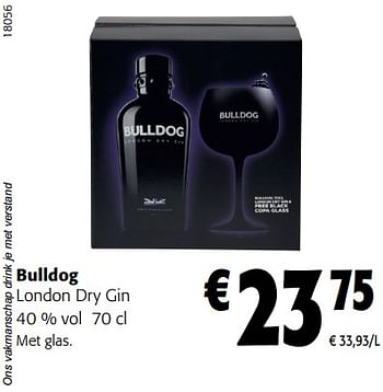 Promoties Bulldog london dry gin - Bulldog - Geldig van 05/10/2022 tot 18/10/2022 bij Colruyt