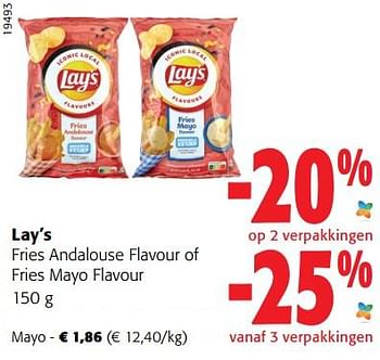 Promoties Lay’s fries mayo flavour - Lay's - Geldig van 05/10/2022 tot 18/10/2022 bij Colruyt