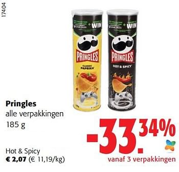 Promoties Pringles hot + spicy - Pringles - Geldig van 05/10/2022 tot 18/10/2022 bij Colruyt