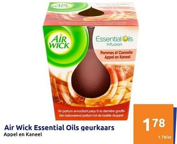 Promoties Air wick essential oils geurkaars - Airwick - Geldig van 05/10/2022 tot 11/10/2022 bij Action