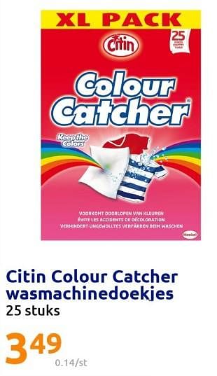 Promoties Citin colour catcher wasmachinedoekjes - Citin - Geldig van 05/10/2022 tot 11/10/2022 bij Action