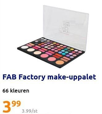 Promoties Fab factory make-uppalet - Fab Factory - Geldig van 05/10/2022 tot 11/10/2022 bij Action