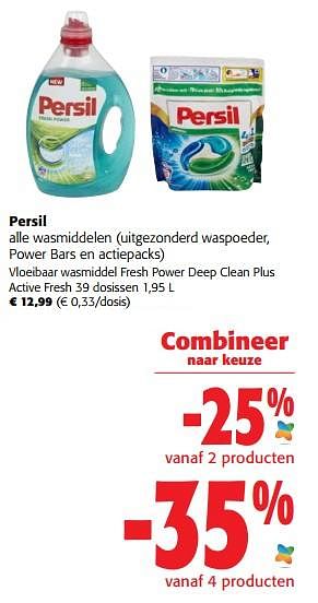 Promoties Persil vloeibaar wasmiddel fresh power deep clean plus active fresh - Persil - Geldig van 05/10/2022 tot 18/10/2022 bij Colruyt