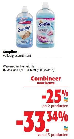 Promoties Soupline wasverachter hemels fris - Soupline - Geldig van 05/10/2022 tot 18/10/2022 bij Colruyt