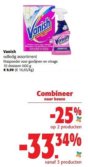 Promoties Vanish waspoeder voor gordijnen en vitrage - Vanish - Geldig van 05/10/2022 tot 18/10/2022 bij Colruyt