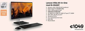 Promoties Lenovo v50a all-in-one intel i5-10400t - Lenovo - Geldig van 01/10/2022 tot 31/10/2022 bij Compudeals