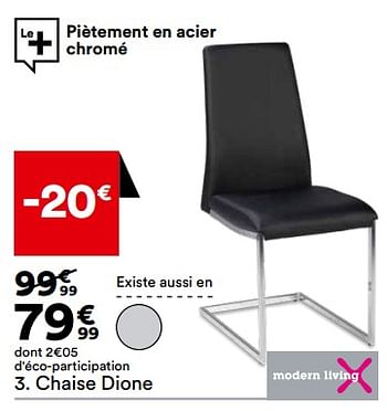 Promotions Chaise dione - Produit Maison - But - Valide de 27/09/2022 à 30/10/2022 chez But