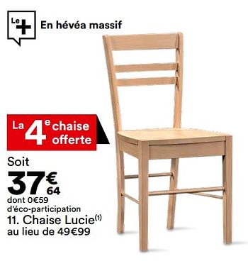 Promotions Chaise lucie - Produit Maison - But - Valide de 27/09/2022 à 30/10/2022 chez But