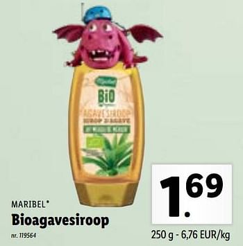 Promoties Bioagavesiroop - Maribel - Geldig van 17/10/2022 tot 22/10/2022 bij Lidl