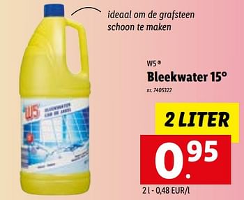 Promoties Bleekwater 15° - W5 - Geldig van 17/10/2022 tot 22/10/2022 bij Lidl